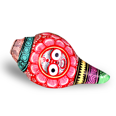 Hand-Painted Decorative Conch Shell – Pattachitra Art
