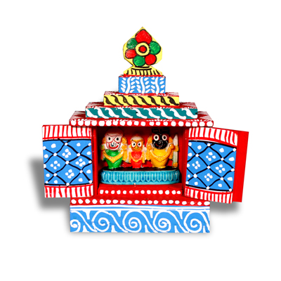 Handmade Miniature Puri Jagannath Wodden Temple