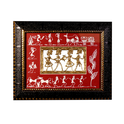 Traditional Saura and Dhokra Art Fusion Frame