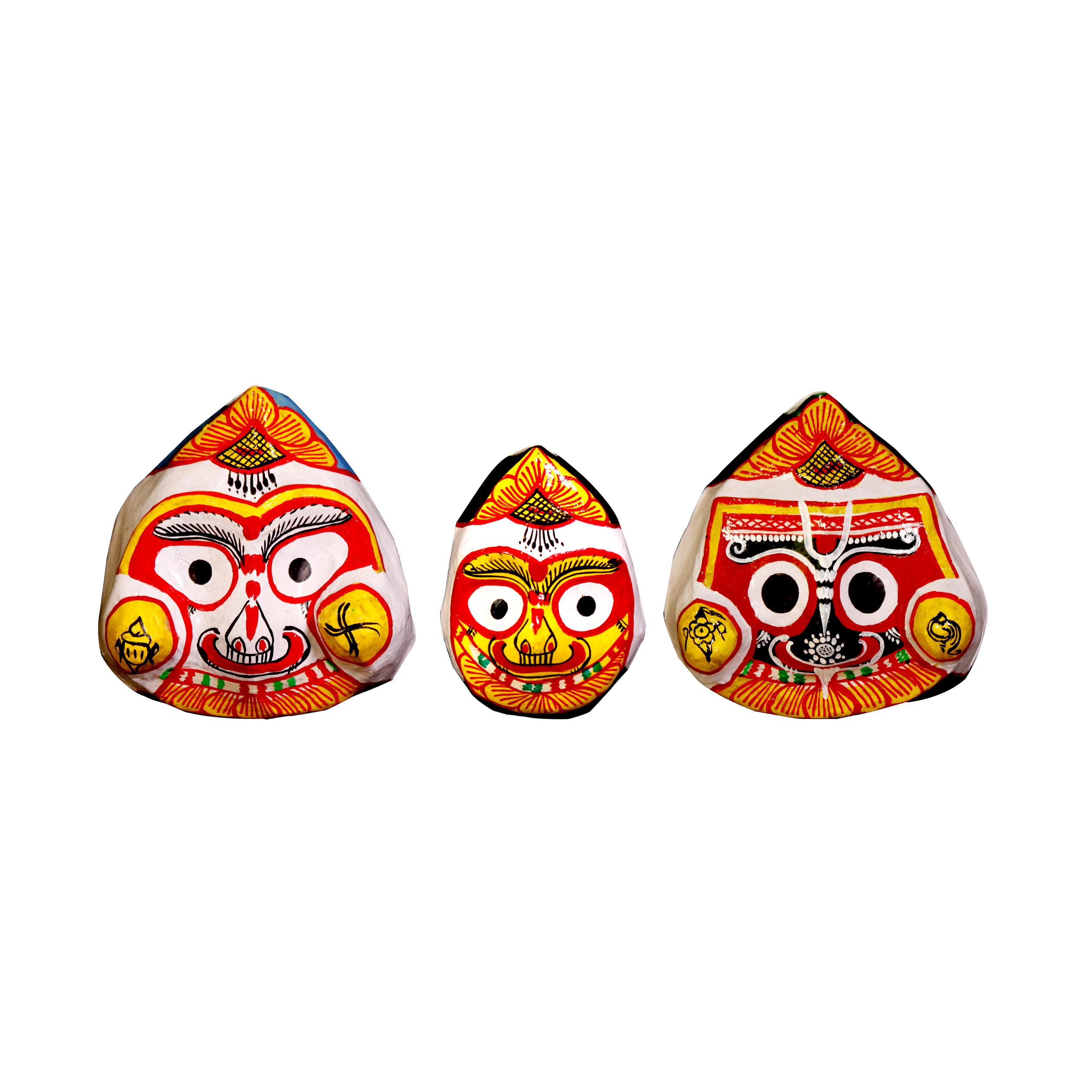 Divine Trio: Colourful Handcrafted Lord Jagannath Balabhadra Subhadra  Idol