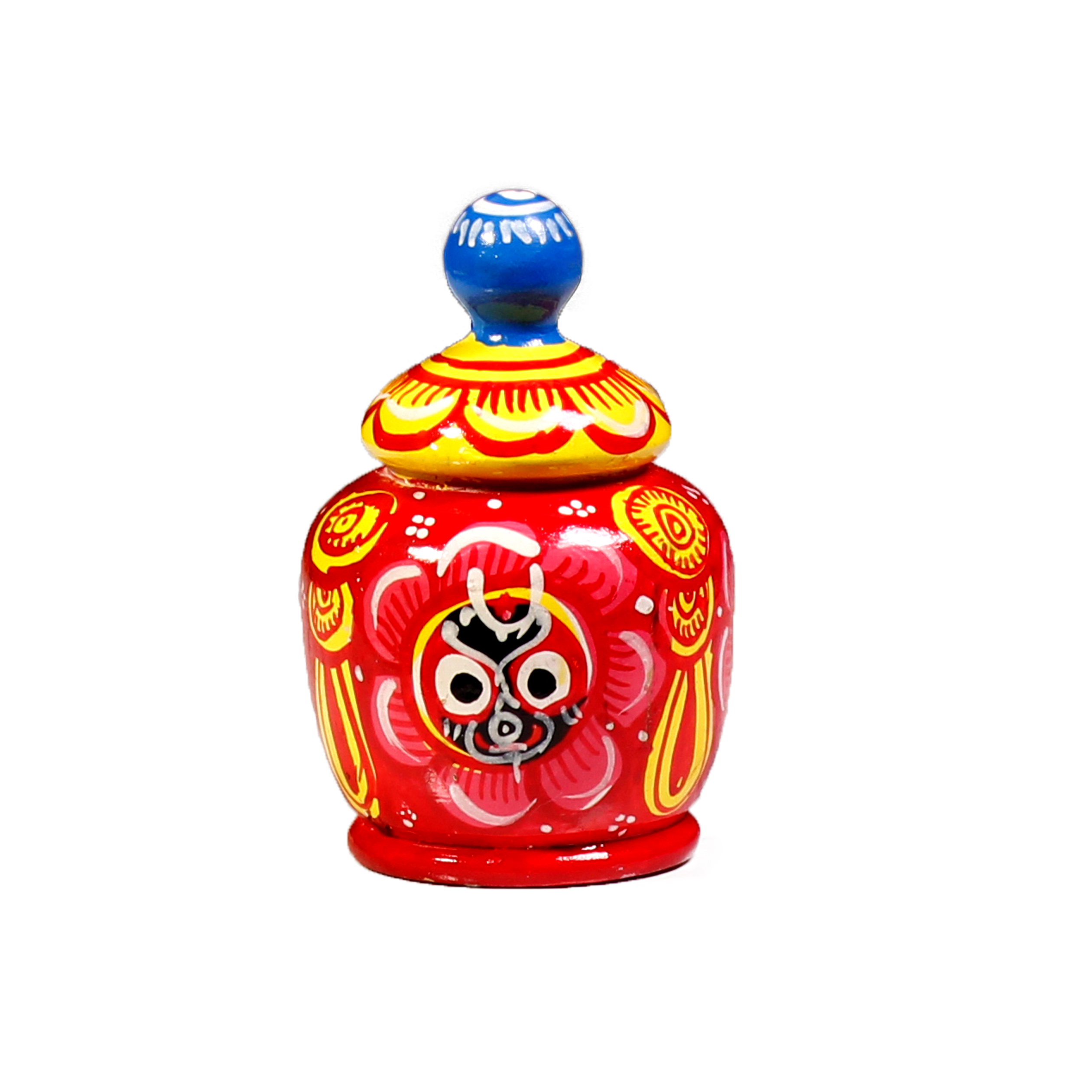 Handpainted Wooden Refillable Sindoor Box