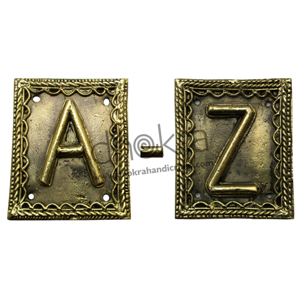 Dhokra Alphabets Door Decor