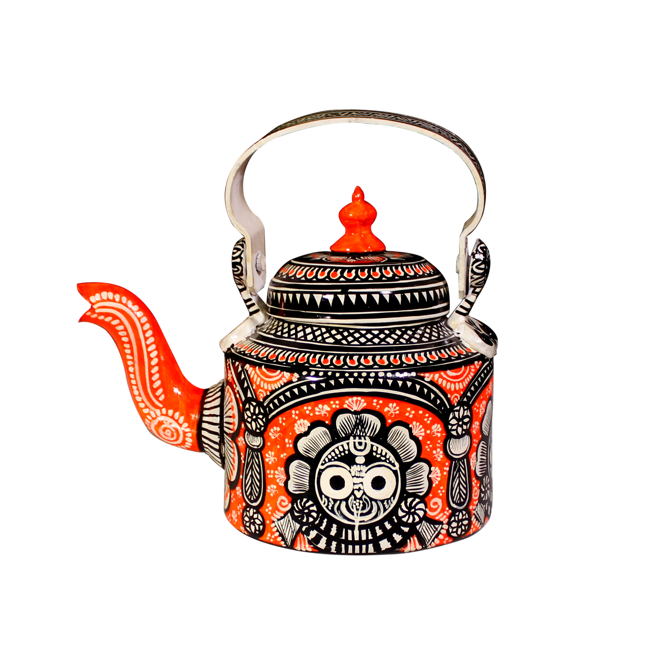 Ratha Yatra Themed Hand-Painted  Pattachitra Kettle
