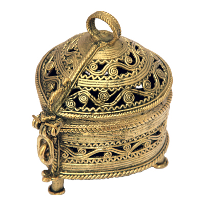 dhokra Jewellery Box Heart Shaped