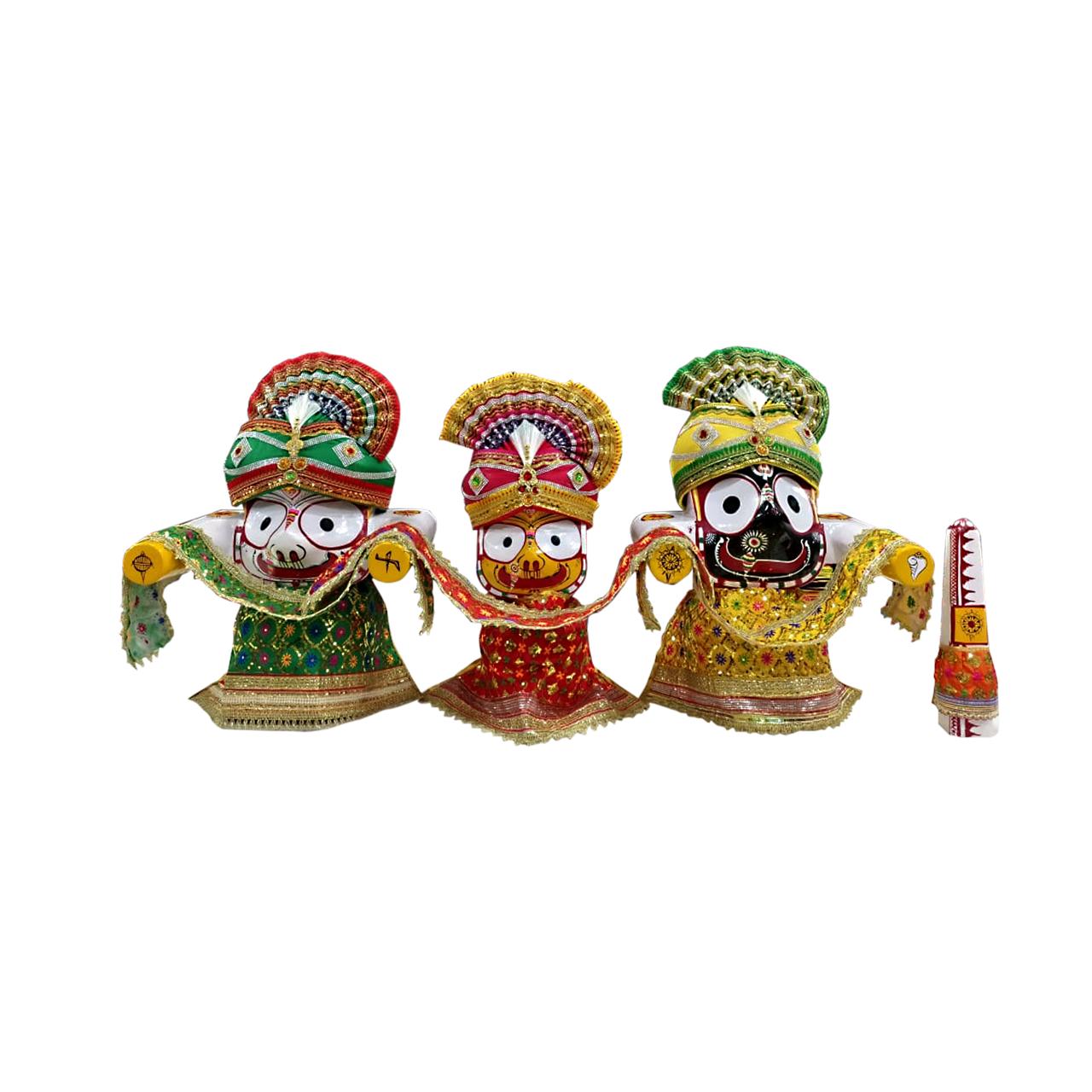 Handcrafted Divine Trio: Lord Jagannath, Lord Balabhadra &amp; Devi ...