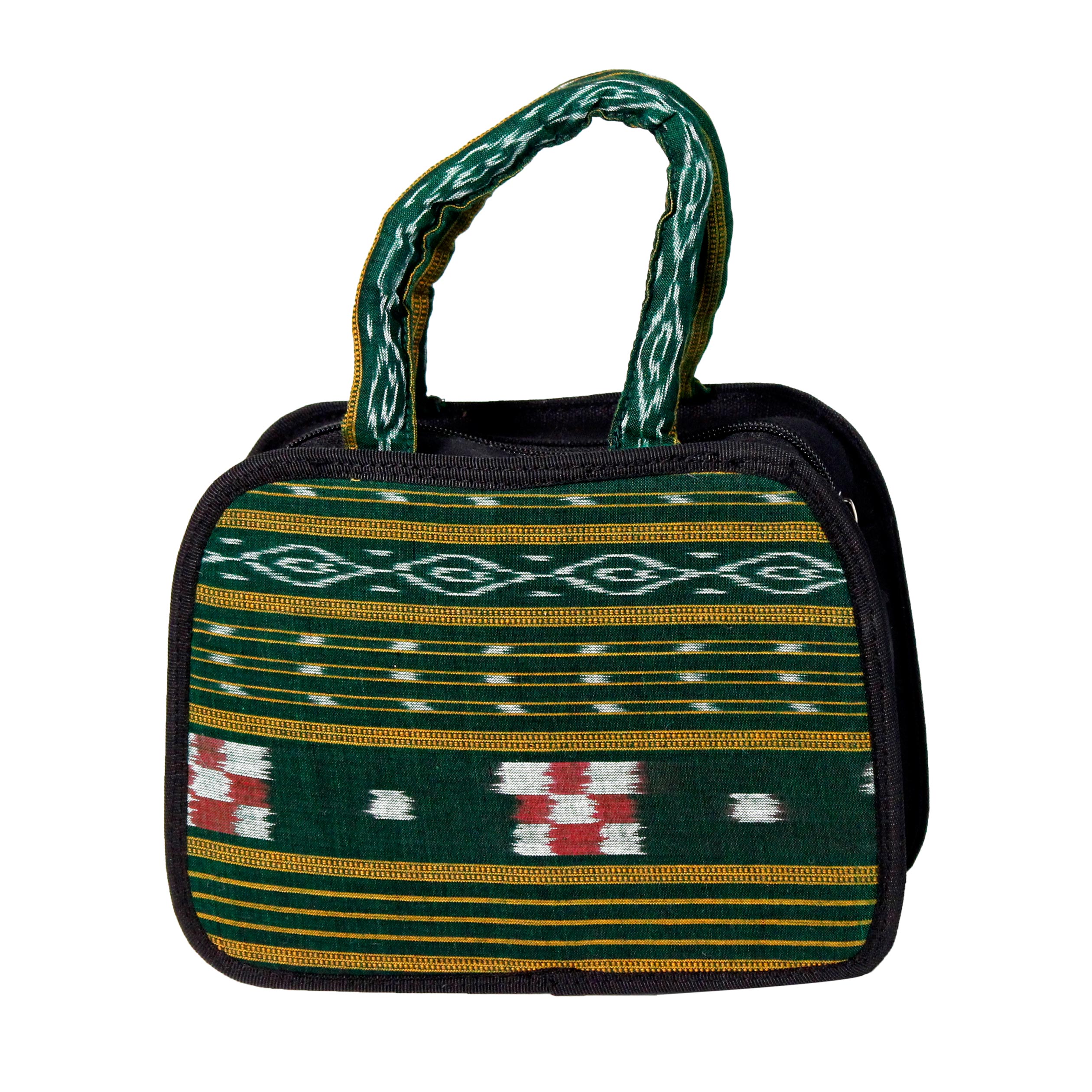 Handcrafted Green Pasapalli Mini Handbag from Odisha